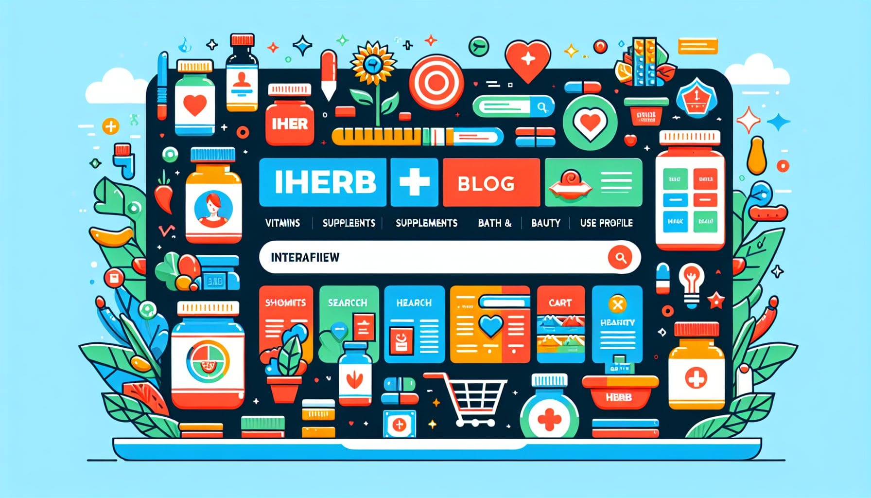 iHerb — interface overview